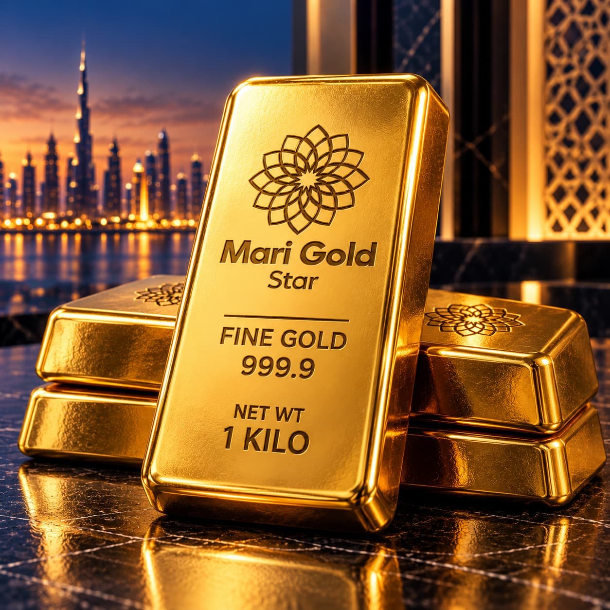 1 Kilo 999.9 Gold Cast Bar